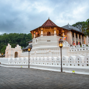 Temple of the Tooth Relic beside Kandy Lake, Sri Lanka